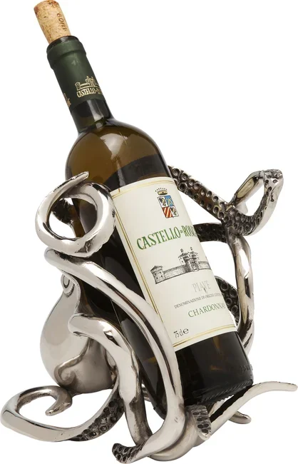 KARE DESIGN Octopus flaskeholder - slv aluminium