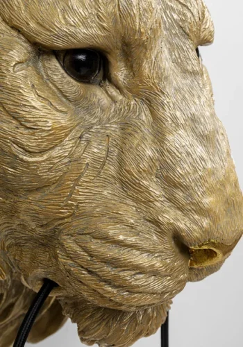 KARE DESIGN Animal Tiger Head vglampe - guld polyresin og aluminium