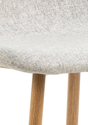 ACT NORDIC Celia spisebordsstol - lysegr stof og egefolieret stl