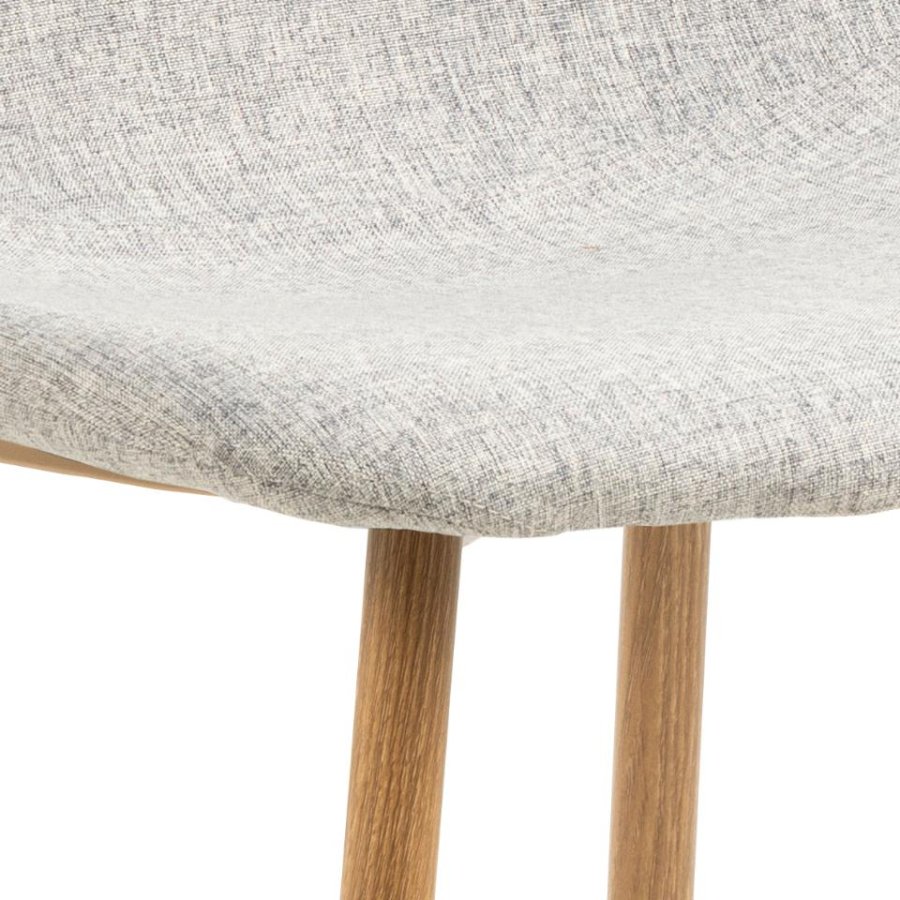 ACT NORDIC Celia spisebordsstol - lysegr stof og egefolieret stl