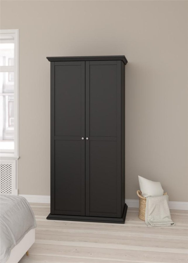 TVILUM North Garderobeskab, Mat Sort, 95,7 x 63,1 x 200 cm