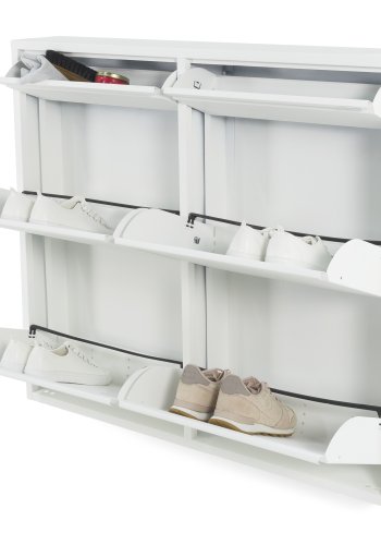 SPINDER DESIGN BILLY 6 skoskab, m. 6 lger - hvid stl