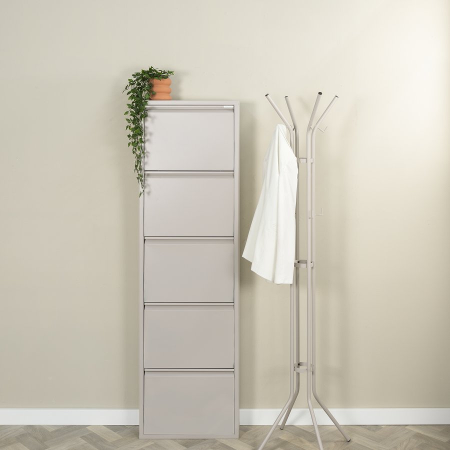 SPINDER DESIGN BILLY 5 skoskab, m. 5 lger - silky taupe stl