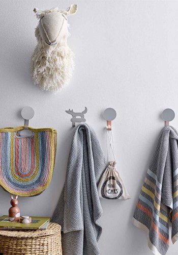 BLOOMINGVILLE MINI panda kurv - natur vandhyacint, rund (36)