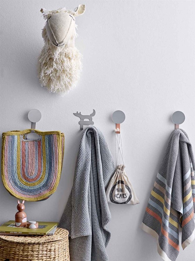 BLOOMINGVILLE MINI panda kurv - natur vandhyacint, rund (36)