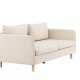 VENTURE DESIGN Zero 2 pers. sofa - beige polyester og natur gummitr