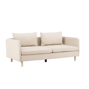 VENTURE DESIGN Zero 2 pers. sofa - beige polyester og natur gummitr