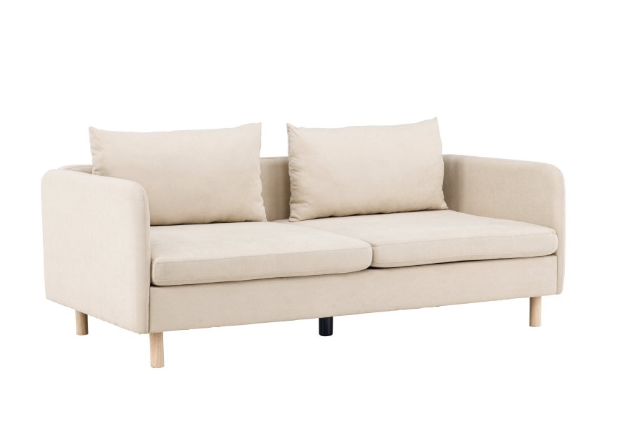 VENTURE DESIGN Zero 2 pers. sofa - beige polyester og natur gummitr