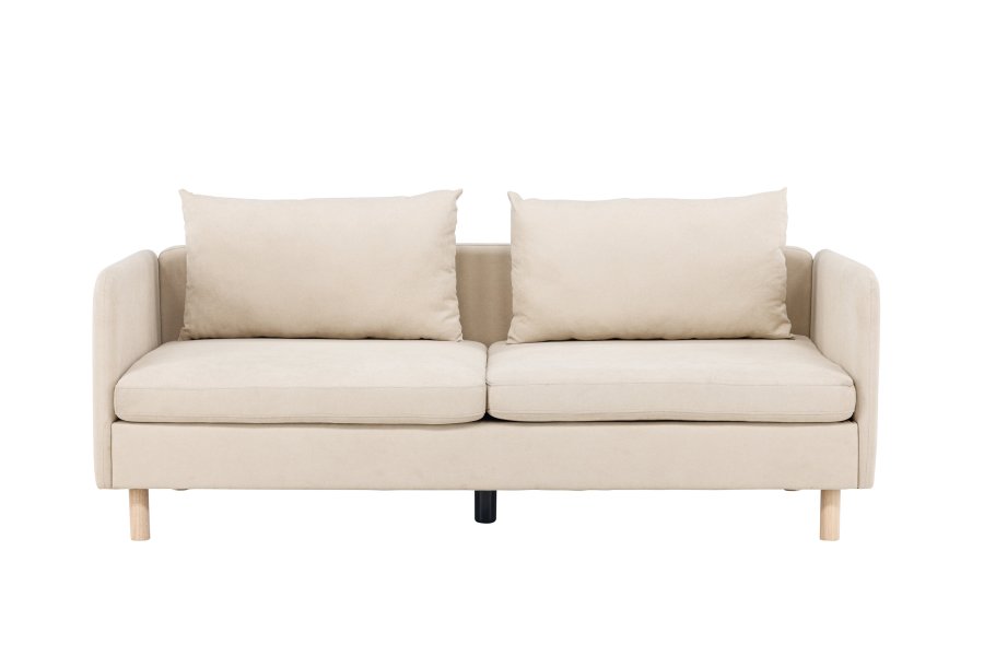 VENTURE DESIGN Zero 2 pers. sofa - beige polyester og natur gummitr