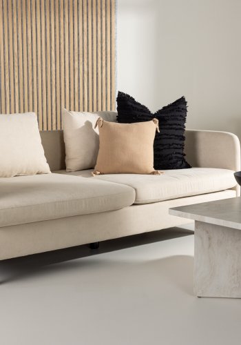 VENTURE DESIGN Zero 2 pers. sofa - beige polyester og natur gummitr