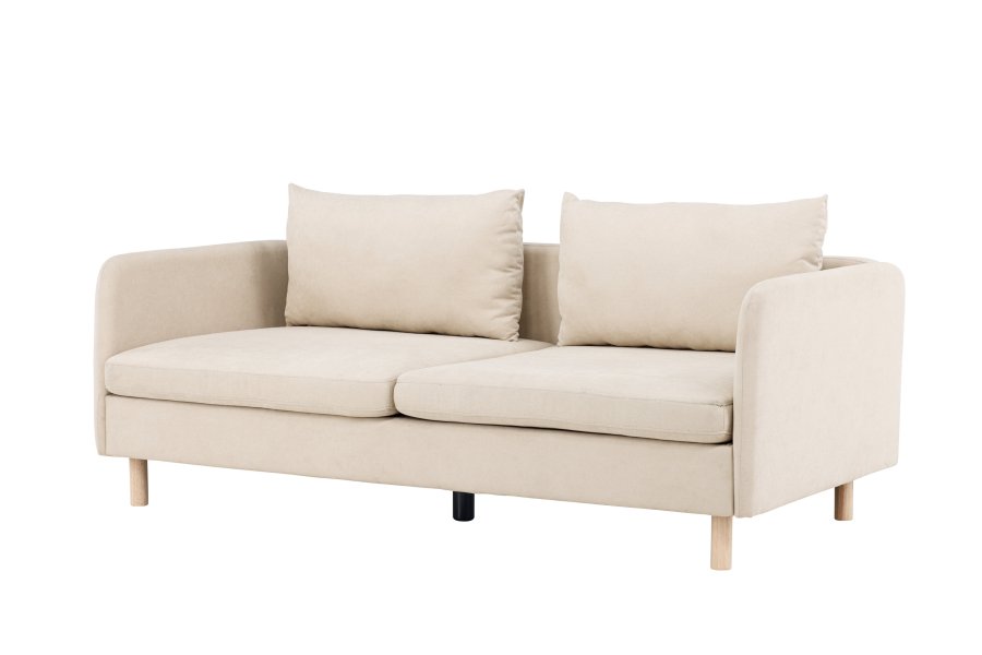 VENTURE DESIGN Zero 2 pers. sofa - beige polyester og natur gummitr