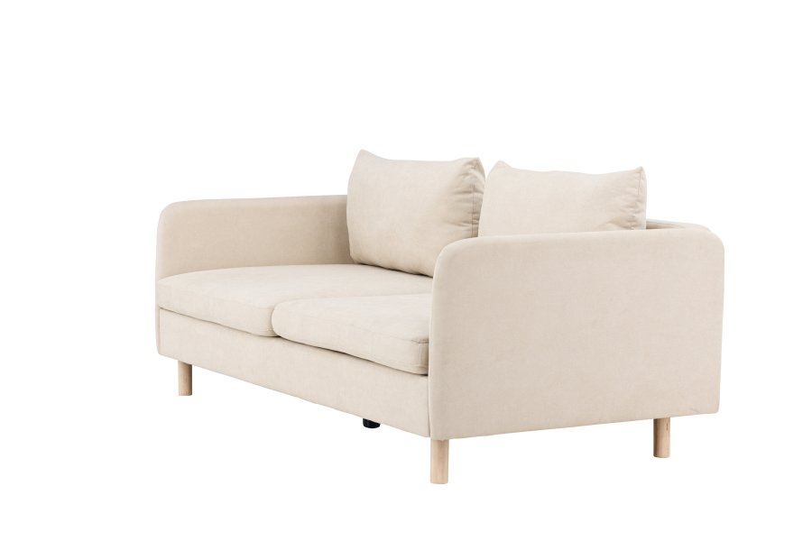 VENTURE DESIGN Zero 2 pers. sofa - beige polyester og natur gummitr