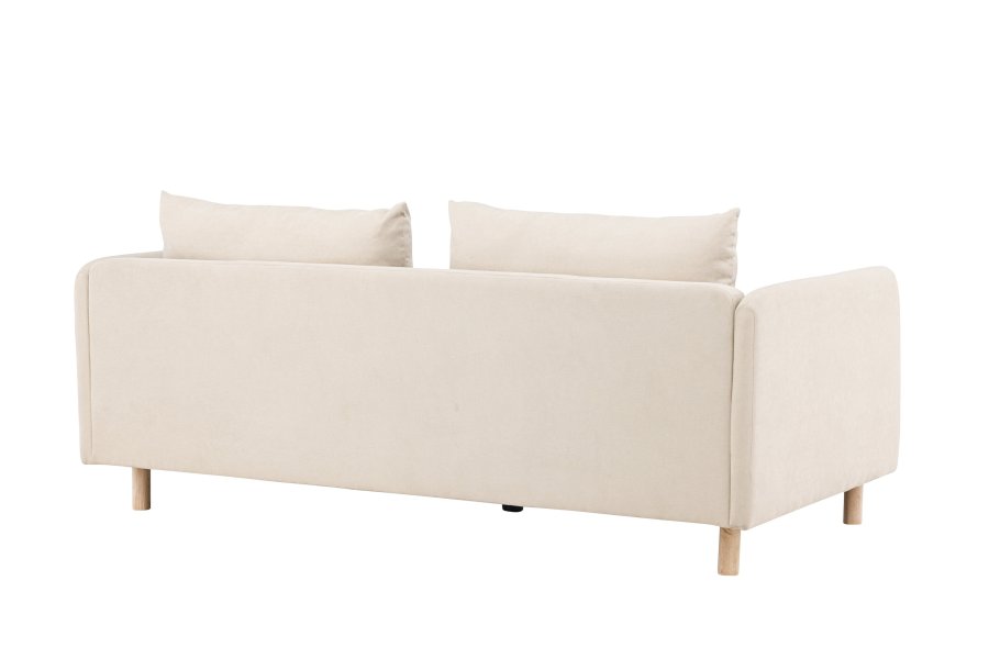 VENTURE DESIGN Zero 2 pers. sofa - beige polyester og natur gummitr