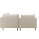 VENTURE DESIGN Zero hjrnesofa - beige polyester og natur gummitr