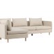 VENTURE DESIGN Zero hjrnesofa - beige polyester og natur gummitr