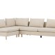 VENTURE DESIGN Zero hjrnesofa - beige polyester og natur gummitr