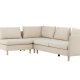 VENTURE DESIGN Zero hjrnesofa - beige polyester og natur gummitr