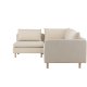 VENTURE DESIGN Zero hjrnesofa - beige polyester og natur gummitr