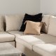 VENTURE DESIGN Zero hjrnesofa - beige polyester og natur gummitr