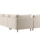 VENTURE DESIGN Zero hjrnesofa - beige polyester og natur gummitr