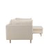 VENTURE DESIGN Zero 3 pers. sofa, m. chaiselong - beige polyester og natur gummitr