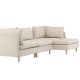 VENTURE DESIGN Zero 3 pers. sofa, m. chaiselong - beige polyester og natur gummitr