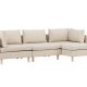 VENTURE DESIGN Zero 3 pers. sofa, m. chaiselong - beige polyester og natur gummitr
