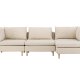 VENTURE DESIGN Zero 3 pers. sofa, m. chaiselong - beige polyester og natur gummitr