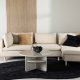 VENTURE DESIGN Zero 3 pers. sofa, m. chaiselong - beige polyester og natur gummitr