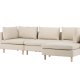 VENTURE DESIGN Zero 3 pers. sofa, m. chaiselong - beige polyester og natur gummitr