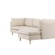 VENTURE DESIGN Zero 3 pers. sofa, m. chaiselong - beige polyester og natur gummitr
