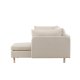 VENTURE DESIGN Zero 3 pers. sofa, m. chaiselong - beige polyester og natur gummitr