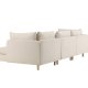 VENTURE DESIGN Zero 3 pers. sofa, m. chaiselong - beige polyester og natur gummitr