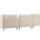VENTURE DESIGN Zero 3 pers. sofa, m. chaiselong - beige polyester og natur gummitr