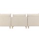 VENTURE DESIGN Zero 3 pers. sofa, m. chaiselong - beige polyester og natur gummitr