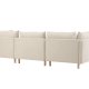 VENTURE DESIGN Zero 3 pers. sofa, m. chaiselong - beige polyester og natur gummitr