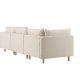 VENTURE DESIGN Zero 3 pers. sofa, m. chaiselong - beige polyester og natur gummitr