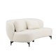 VENTURE DESIGN Luna 3 pers. sofa - hvid bouclé stof og sort metal