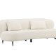VENTURE DESIGN Luna 3 pers. sofa - hvid bouclé stof og sort metal