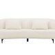 VENTURE DESIGN Luna 3 pers. sofa - hvid bouclé stof og sort metal