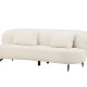VENTURE DESIGN Luna 3 pers. sofa - hvid bouclé stof og sort metal