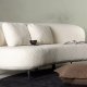 VENTURE DESIGN Luna 3 pers. sofa - hvid bouclé stof og sort metal