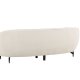 VENTURE DESIGN Luna 3 pers. sofa - hvid bouclé stof og sort metal