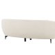 VENTURE DESIGN Luna 3 pers. sofa - hvid bouclé stof og sort metal