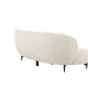 VENTURE DESIGN Luna 3 pers. sofa - hvid bouclé stof og sort metal