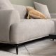 VENTURE DESIGN Viskan sofa, m. chaiselong - lysegr polyester og mat sort metal
