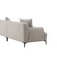 VENTURE DESIGN Viskan sofa, m. chaiselong - lysegr polyester og mat sort metal