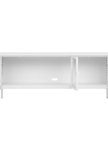 HOUSE NORDIC Brisbane TV-bord, m. 3 glaslger - hvid stl (130x40)
