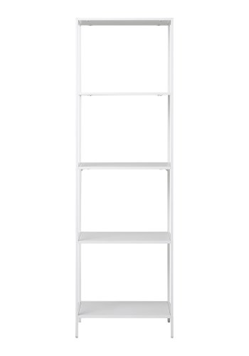 HOUSE NORDIC Vita reol, m. 5 hylder - hvid melaminfolie og hvid stl