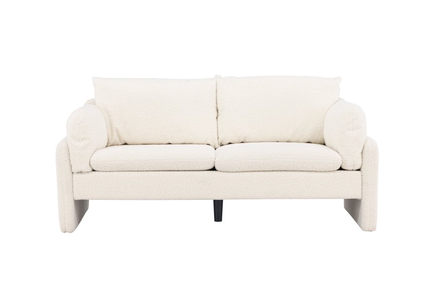 VENTURE DESIGN Vindel 2 pers. sofa - hvid polyester bamsestof